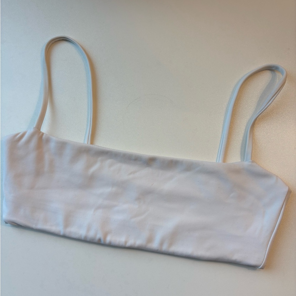 Crop Shop Boutique White Sports Bra - Picture 2 of 3